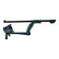 XP D044LITE-B shaft assembly without lower rod, showing black stem and a dark blue camlock, a footrest, and strap shown against a plain white background.