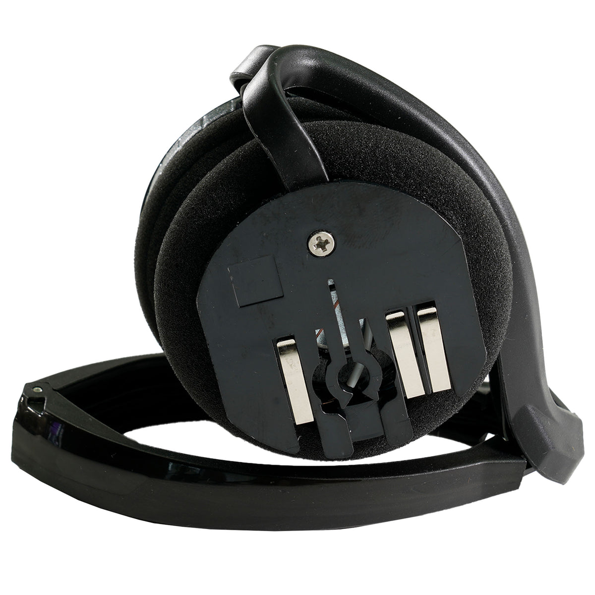 XP Deus II Stereo Backphone Headband for WS6ST and WSAST - Black over-ear headphones on a white background