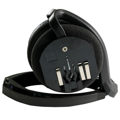 XP Deus II Stereo Backphone Headband for WS6ST and WSAST - Black over-ear headphones on a white background