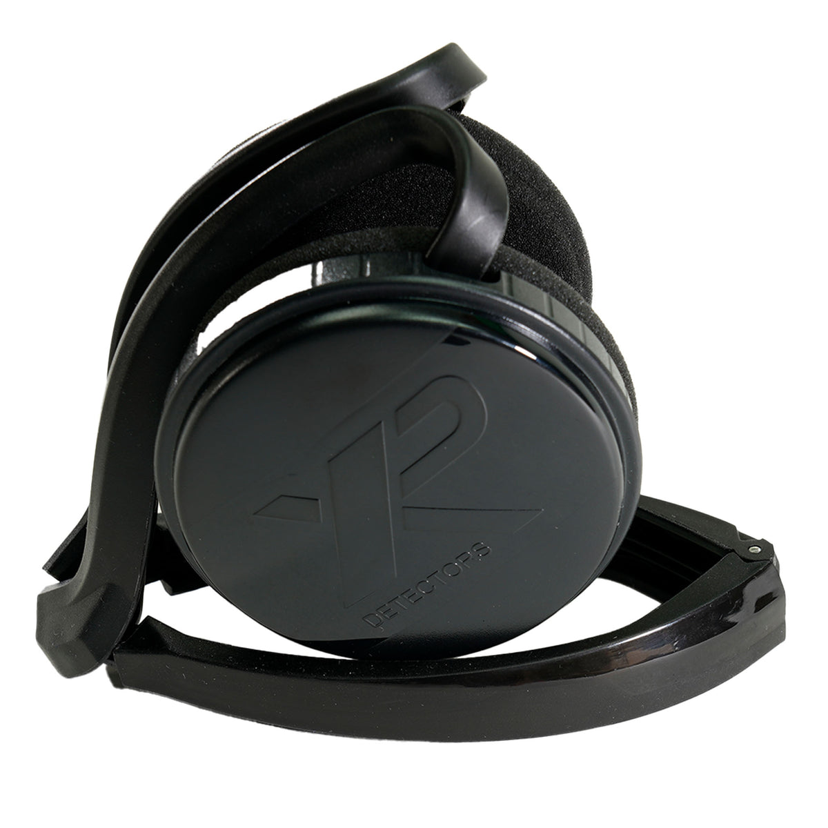 Black headphones with 'XP' logo on a white background