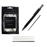 Composite Cleaning Pencil with Refills - black pencil with four white refills and two black