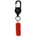 Detail view of red composite cleaning pencil brass brush attachment