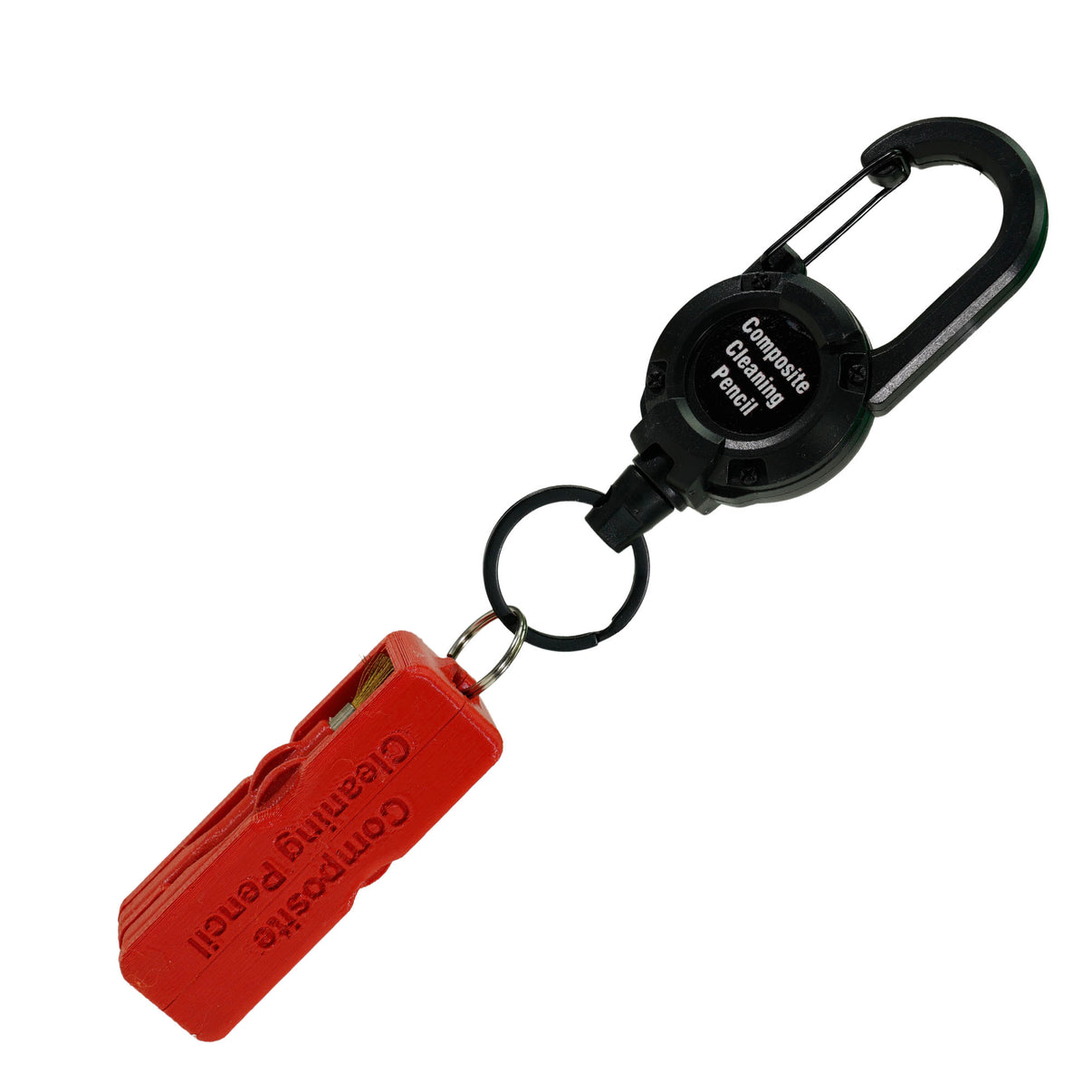 Red composite cleaning pencil product variant showing all components