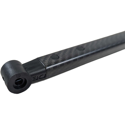 Close up view of the Detect-Ed carbon fiber lower shaft for XP Deus and Deus II shown against a white background.