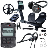 XP DEUS II metal detector with WSA-ST and Bone Conduction Headphones and accessories