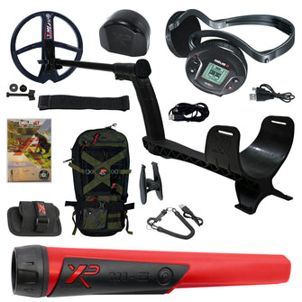 XP DEUS II WS6 Master Fast Multi Frequency Metal Detector with 9" FMF Search Coil - Complete Package