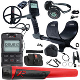 XP DEUS II Fast Multi Frequency RC + WS6 Metal Detector with 9" FMF Search Coil Dive Package + Pinpointer
