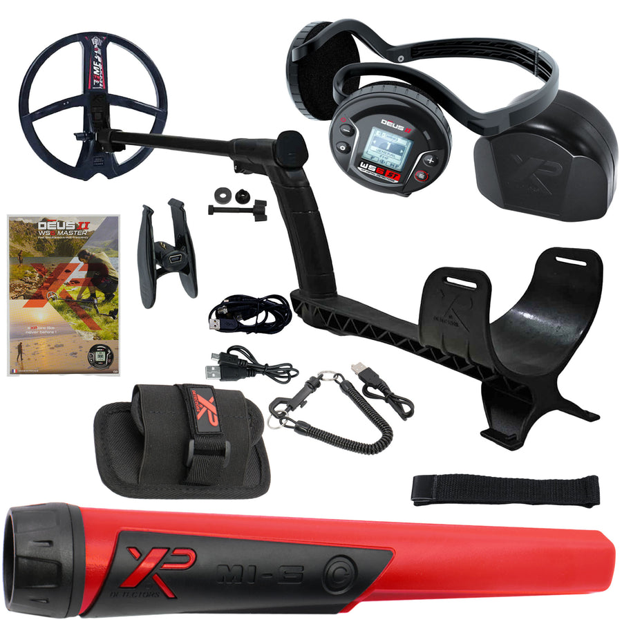 XP DEUS II with WS6 Stereo Headphones and MI-6 pinpointer
