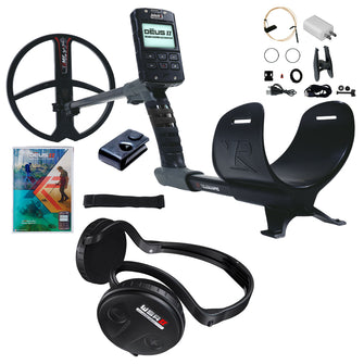 XP DEUS II Fast Multi Frequency RC Metal Detector with 11" FMF Search Coil AND WSA II Headphones