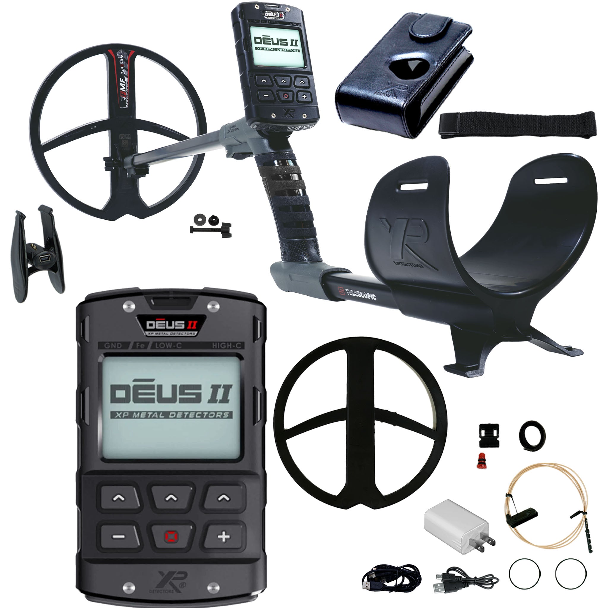 XP DEUS II Fast Multi Frequency RC Metal Detector with 11" FMF Search Coil (Open Box)