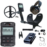 XP DEUS II metal detector with WSAXL-ST headphones and accessories
