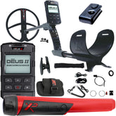 XP Deus II RC - 11" FMF Coil with MI-6 Pinpointer - Waterproof and multifrequency Metal Detector with XP Deus II Remote Control & S-Telescopic Stem