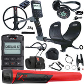 XP DEUS II Fast Multi Frequency RC + WS6 Metal Detector with 11" FMF Search Coil Dive Package + Pinpointer