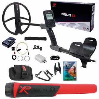 XP DEUS II Fast Multi Frequency RC Metal Detector with 13x11" FMF Search Coil Starter Package