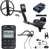 XP DEUS II Fast Multi Frequency RC Metal Detector with 13x11" FMF Search Coil Dive Package