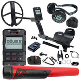 XP DEUS II Fast Multi Frequency RC + WS6 Metal Detector with 13x11" FMF Search Coil Pro Package