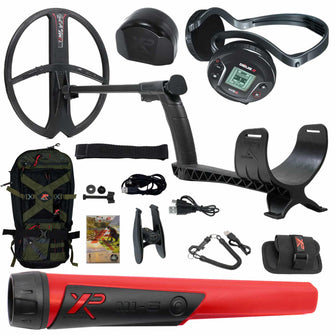 XP DEUS II Fast Multi Frequency RC + WS6 Metal Detector with 13x11" FMF Search Coil - Complete Package