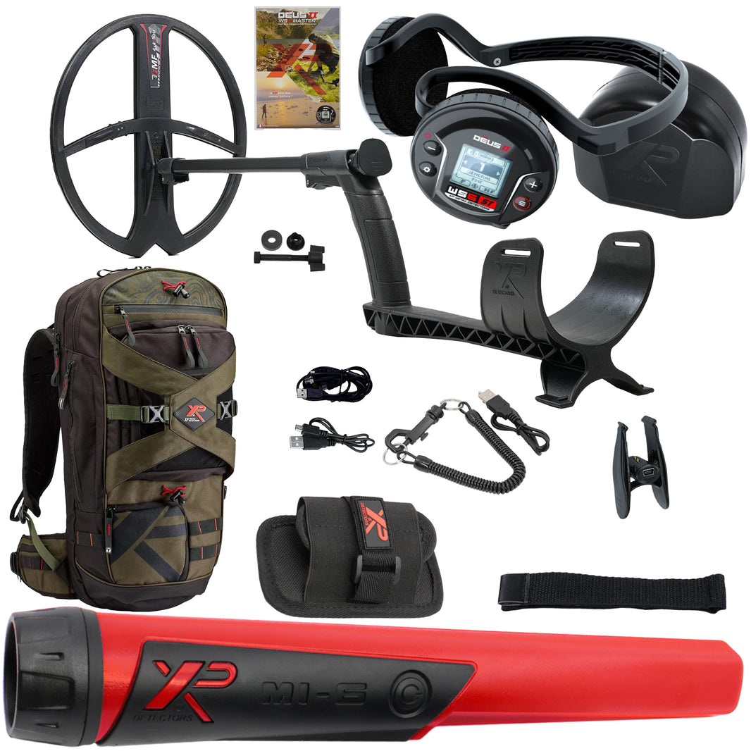 XP DEUS II WS6-ST Master metal detector with MI-6 Pinpointer and XP 280 Backpack