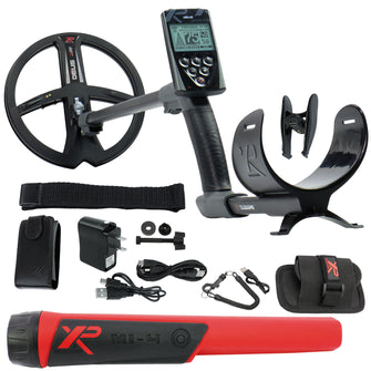 XP Deus Metal Detector with Remote and 9” X35 Search Coil Starter Bundle MI-4 Pinpointer