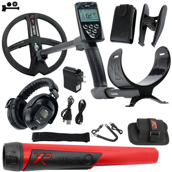 XP Deus Metal Detector with Full Sized WS5 Headphones, Remote and 9” X35 Search Coil Pro Bundle