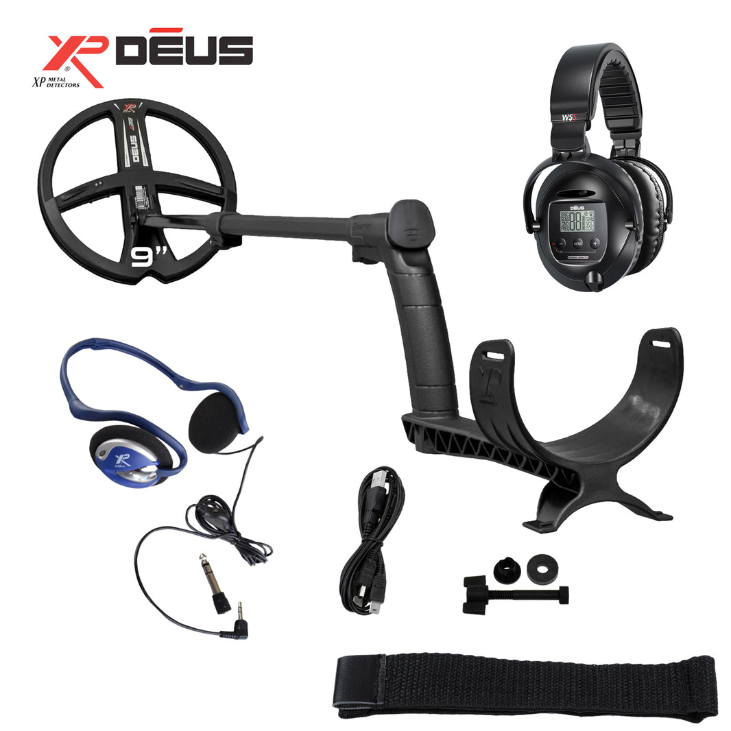 XP Deus Metal Detector With WS5 Wireless Headphones & 9" X35 Coil