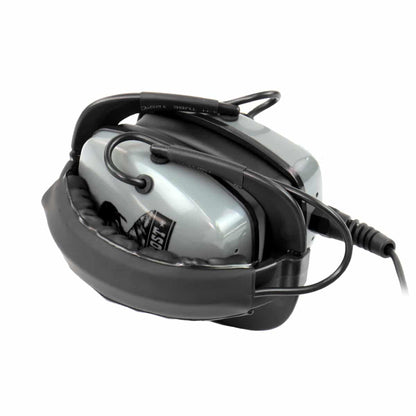 DetectorPro Amphibian II headphones showing foldable design and waterproof cable