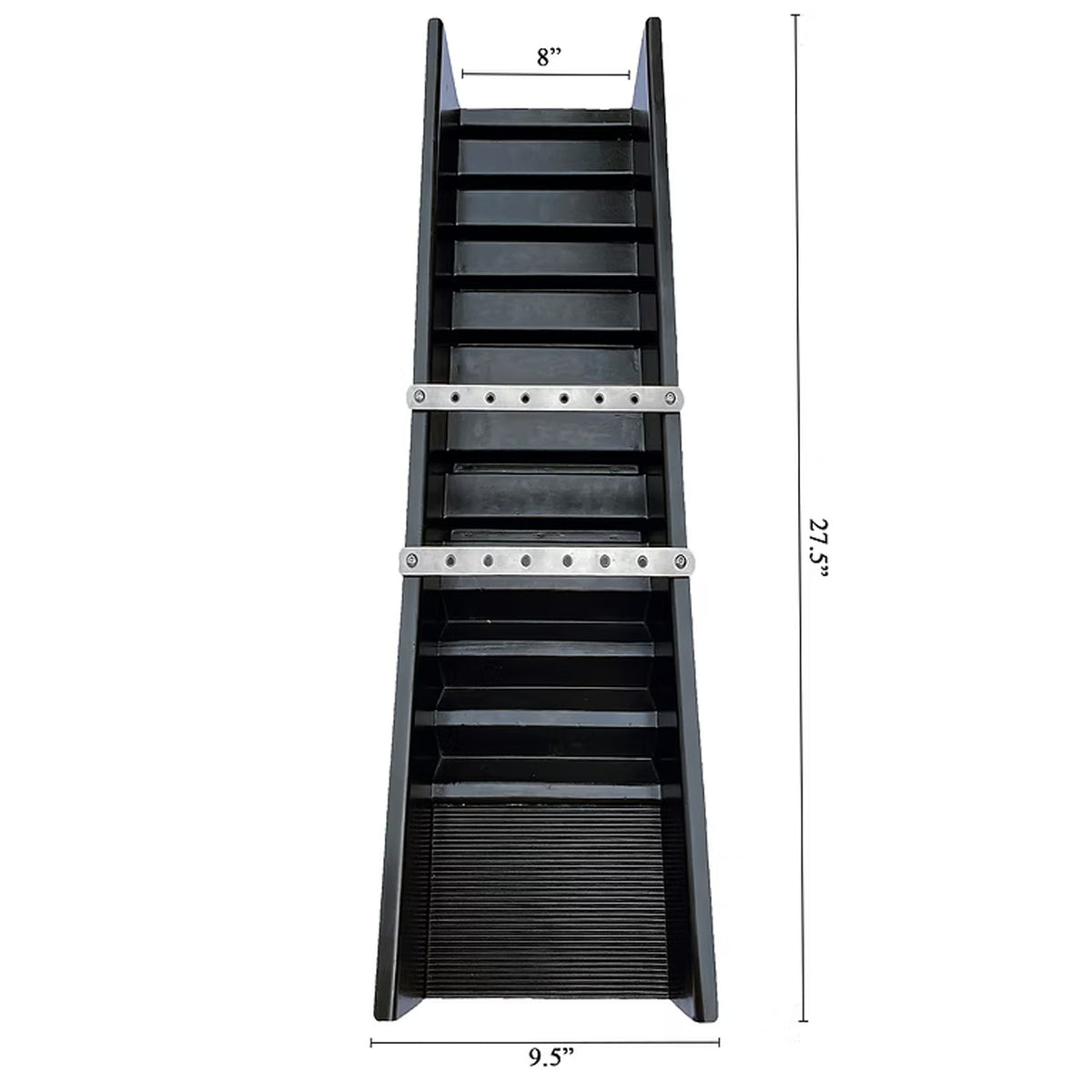 The Original Sluice black with two stainless steel rock bars 27.5" length 9.5"width 4" depth