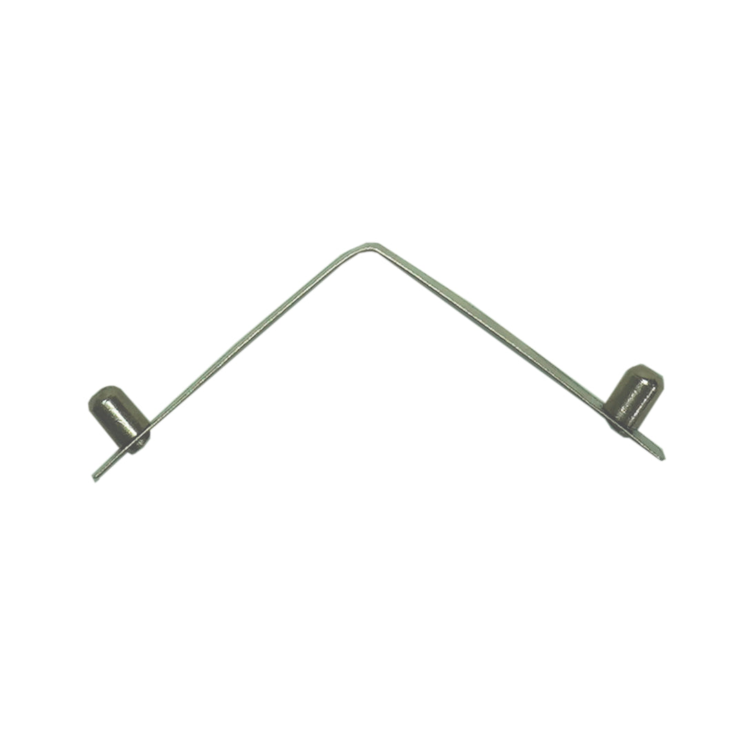 Dune Scoops stainless steel spring clip showing 2x2 inch dimensions and 3/8 inch peg