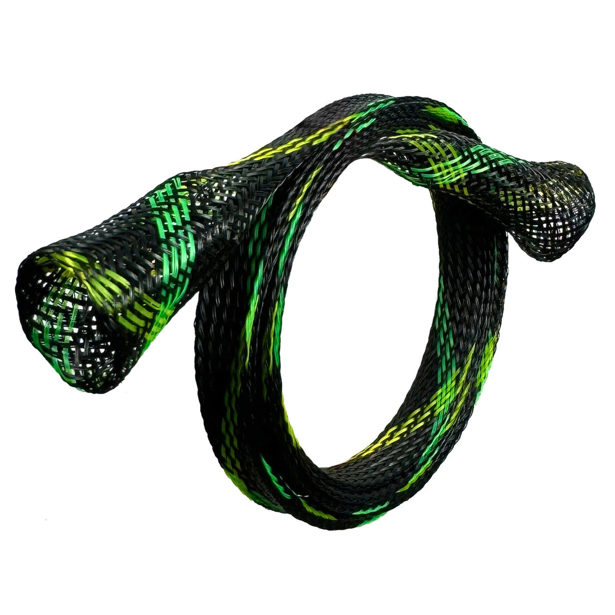 Green Reptile Wrapz wire protection on white background
