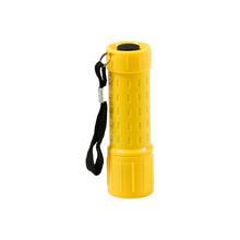 TerraX 4" 1 Watt / 45 Lumen Plastic Body Yellow Flashlight w/Lanyard, 3AAA Batteries Included