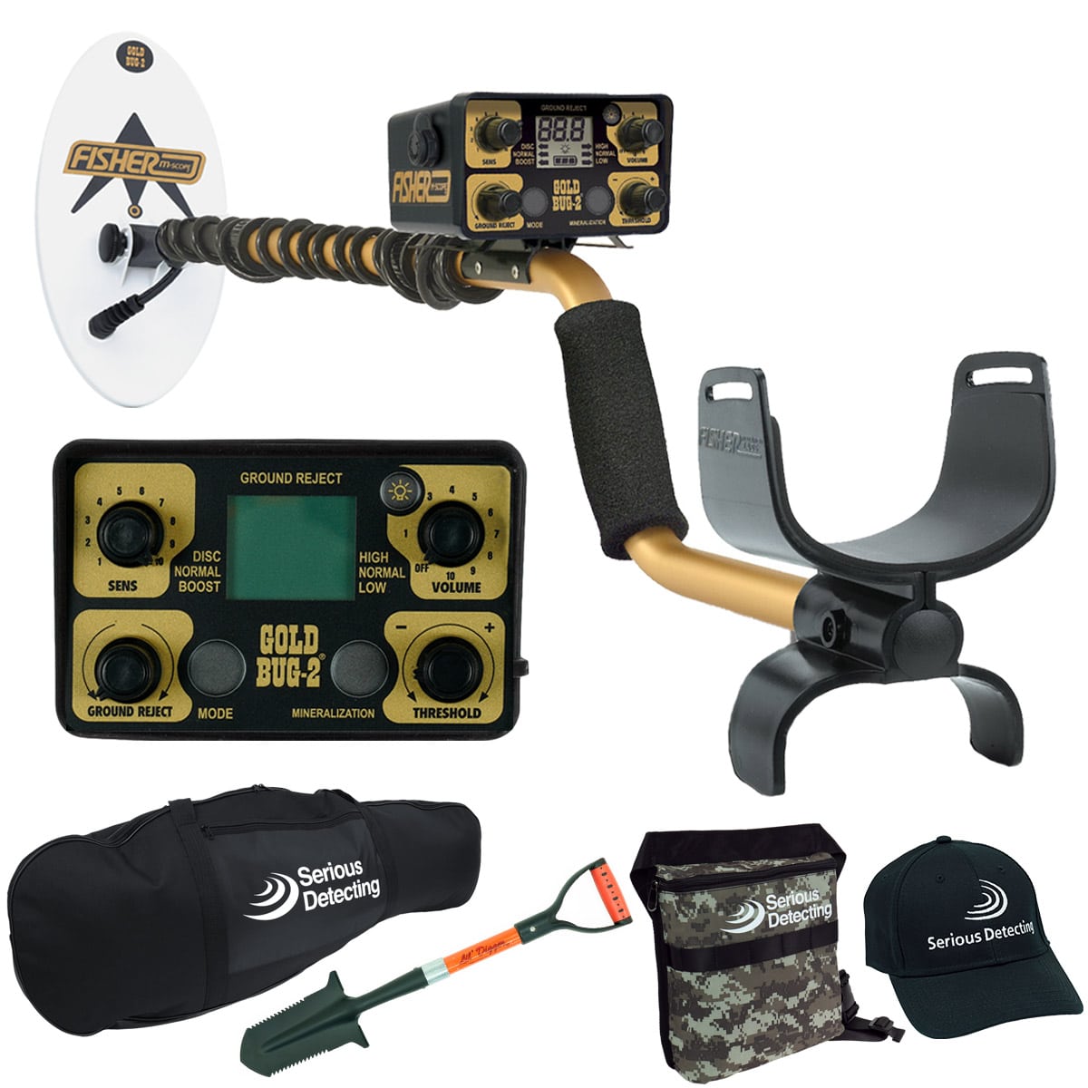 Fisher Gold Bug II Metal Detector Starter Package - PKSD