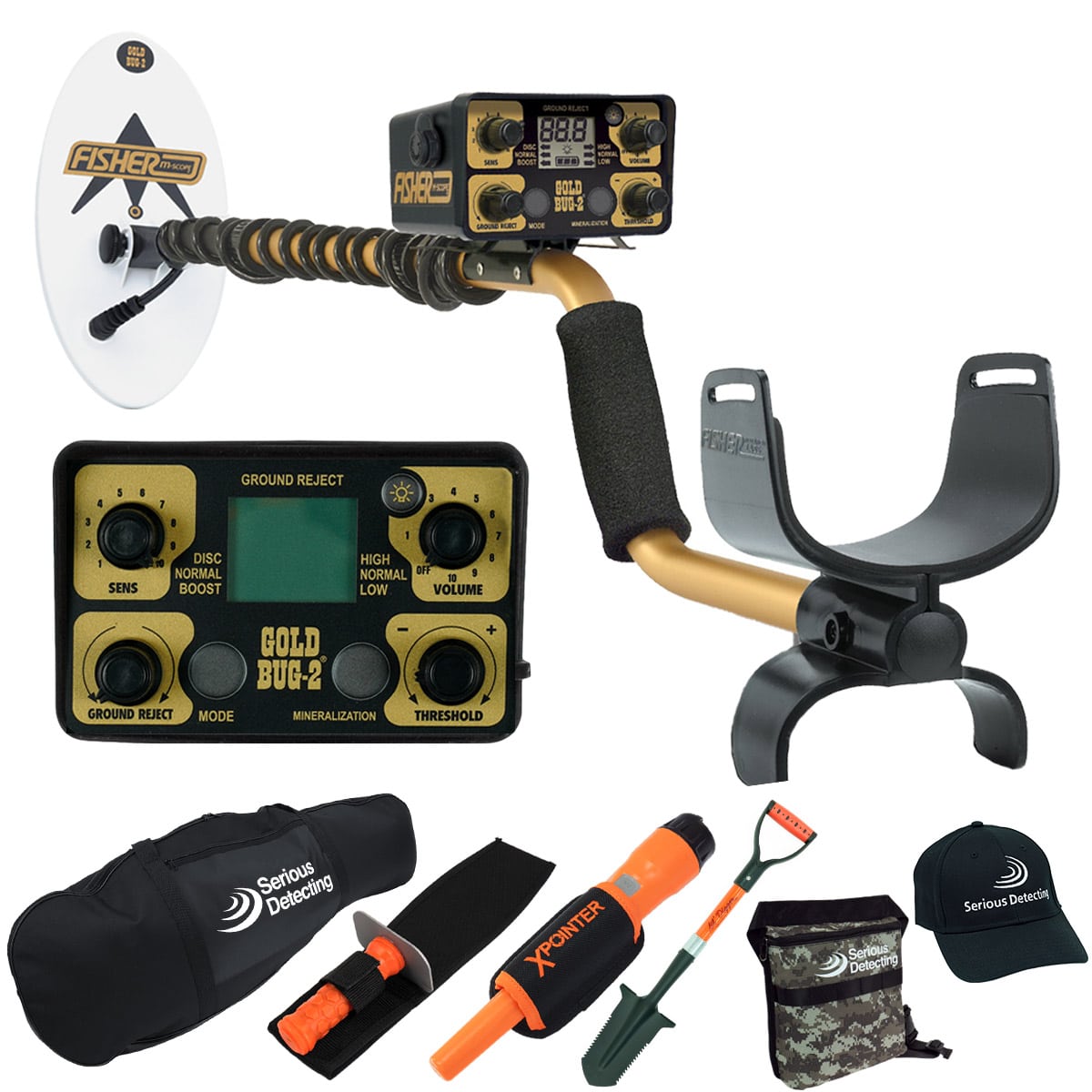 Fisher Gold Bug II Metal Detector Complete Package - PKSD