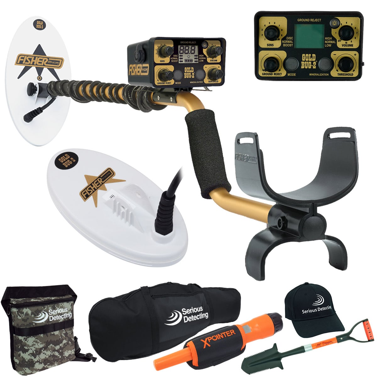 Fisher Gold Bug II Metal Detector Combo Pro Package - PKSD