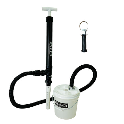 Gold-N-Sand X-Stream Hybrid Pro hand dredge with Ergo Handle, 6 foot hose and 2 gallon bucket, assembled