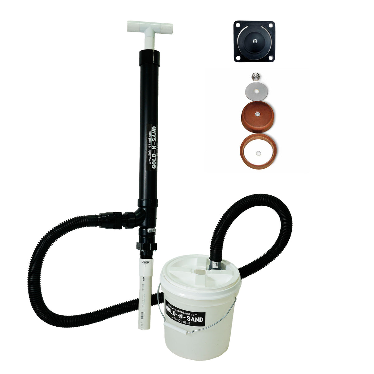 The non-motorized X-Stream Hybrid Pro Hand Dredge is shown assembled against a white background.