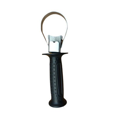 Gold-N-Sand Ergo Handle, black rubber grip with steel clamp band that slides onto the pump barrel
