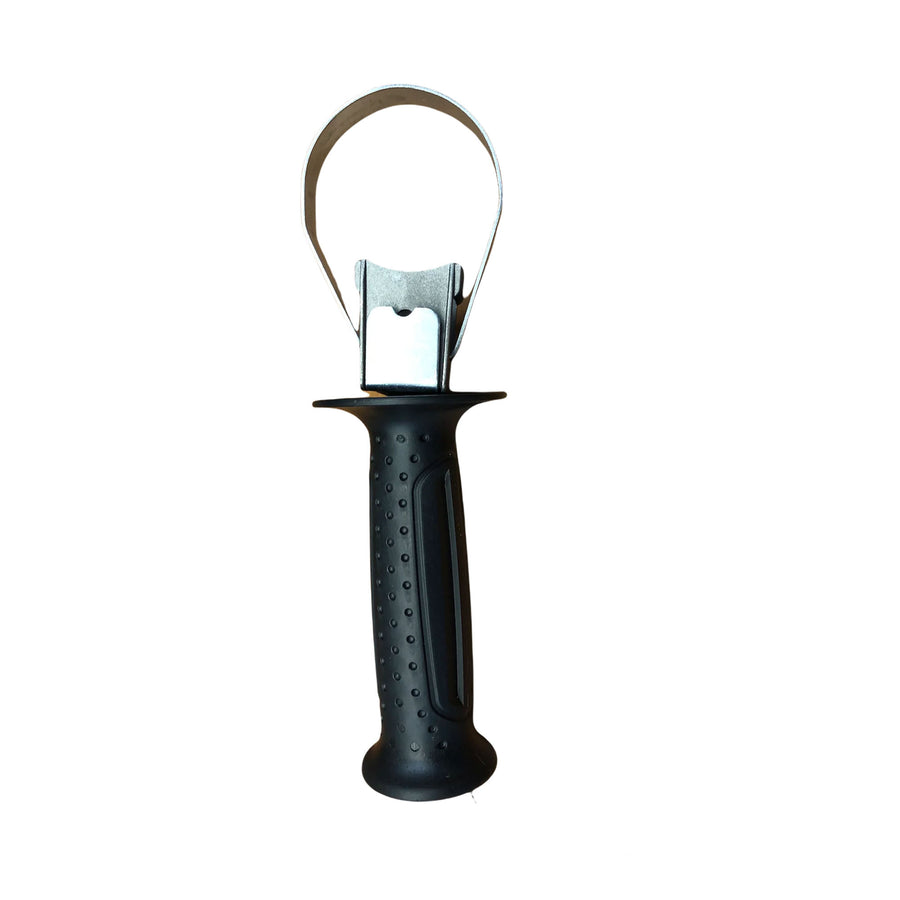Gold-N-Sand Ergo Handle, black rubber grip with steel clamp band that slides onto the pump barrel