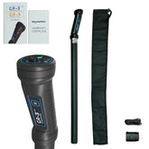 GR-3 metal detector with packaging, warranty certificate, carrying case, and charger on a white background