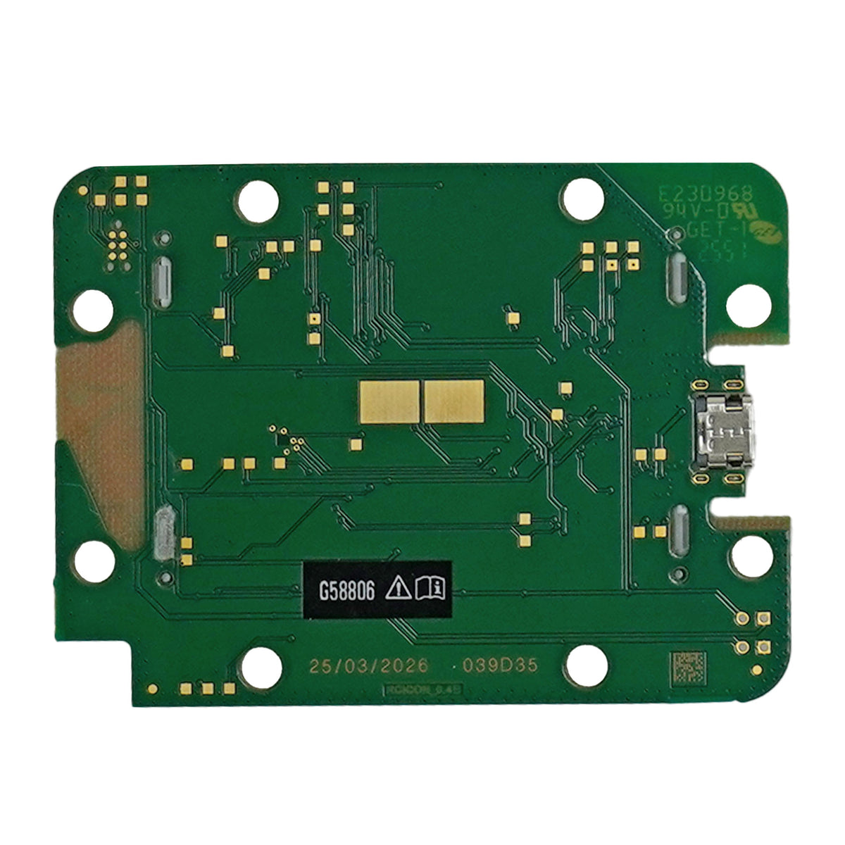 XP ICONX Remote Control PCB Replacement with LCD Screen back view