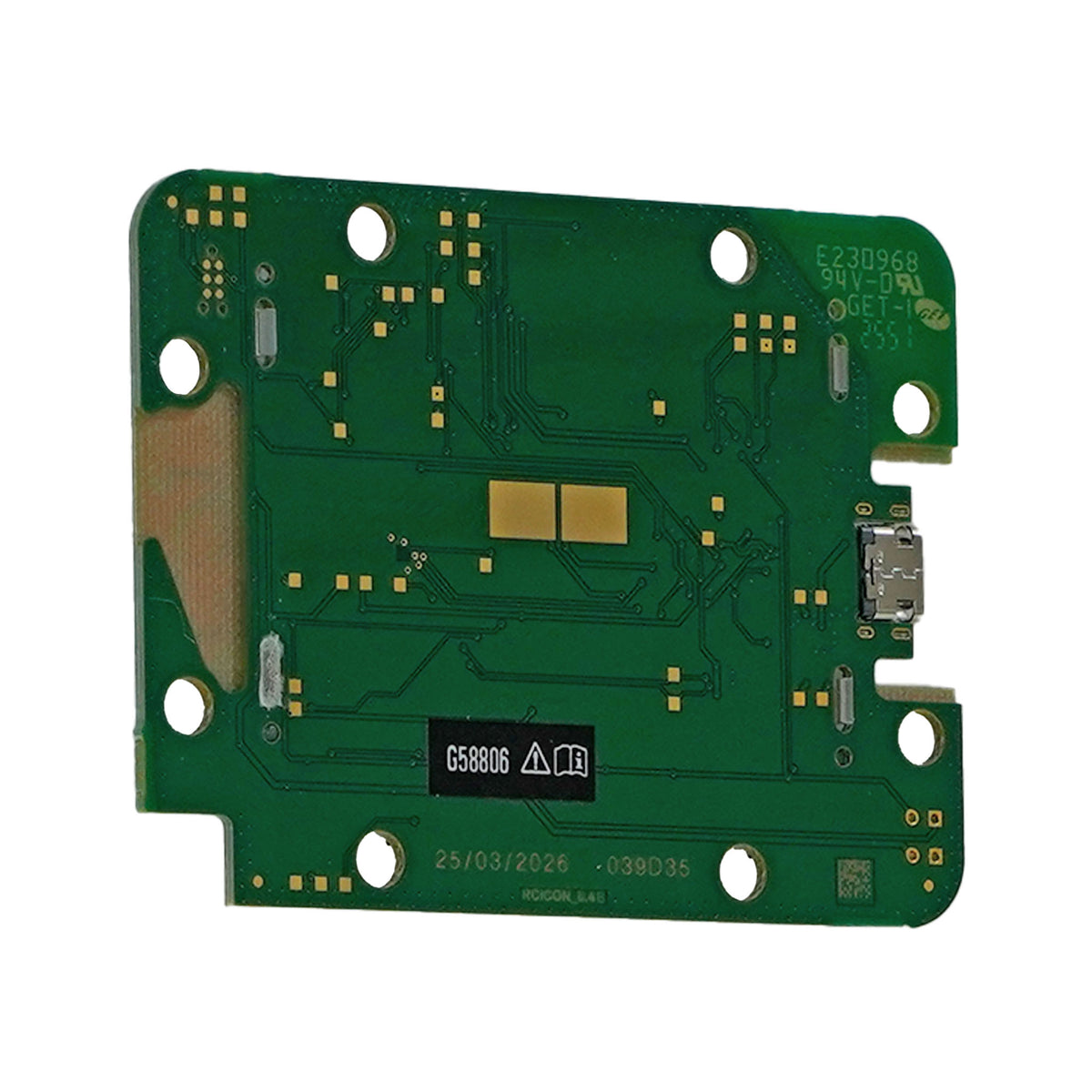 XP ICONX Remote Control PCB Replacement with LCD Screen back and side view