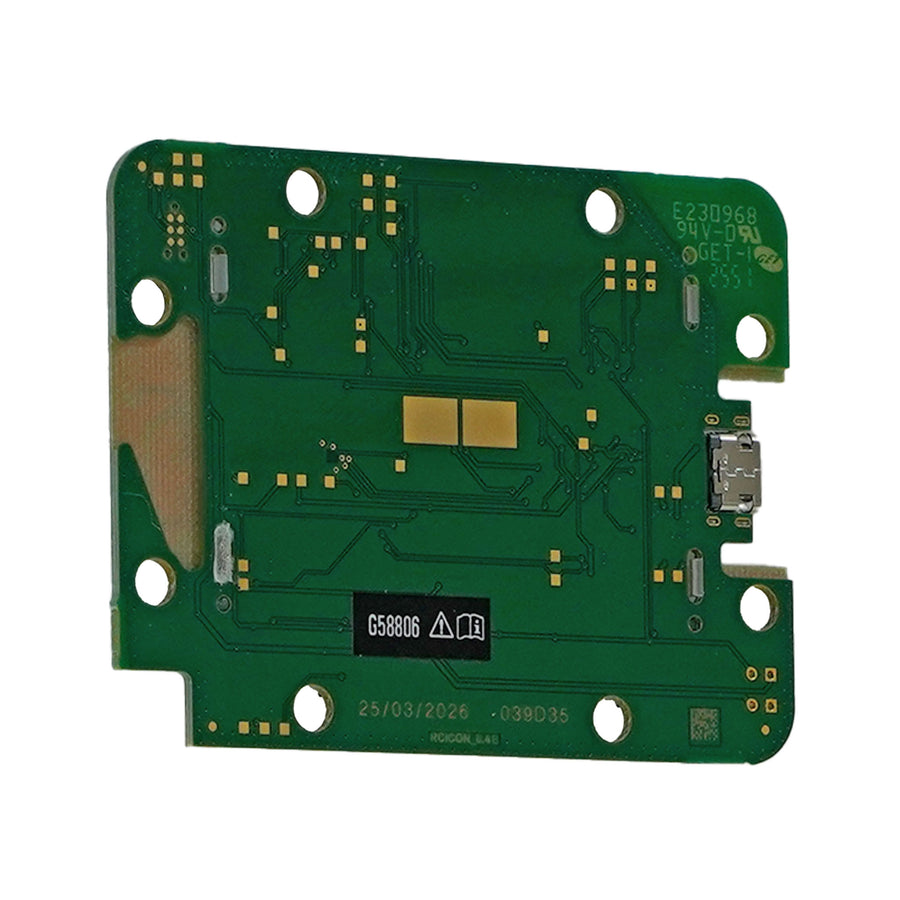 XP ICONX Remote Control PCB Replacement with LCD Screen back and side view