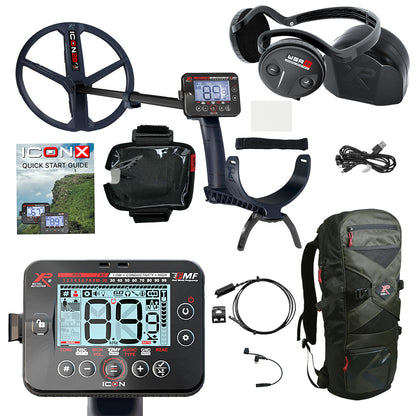 XP ICON Metal Detector with WSA ST Headphones and XP Backpack 240