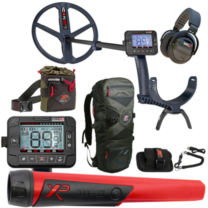 XP ICONX Adventure Pack - ICONX Metal Detector with WSA-XL ST Headphones, MI-6 Pinpointer, Backpack and Finds Pouch