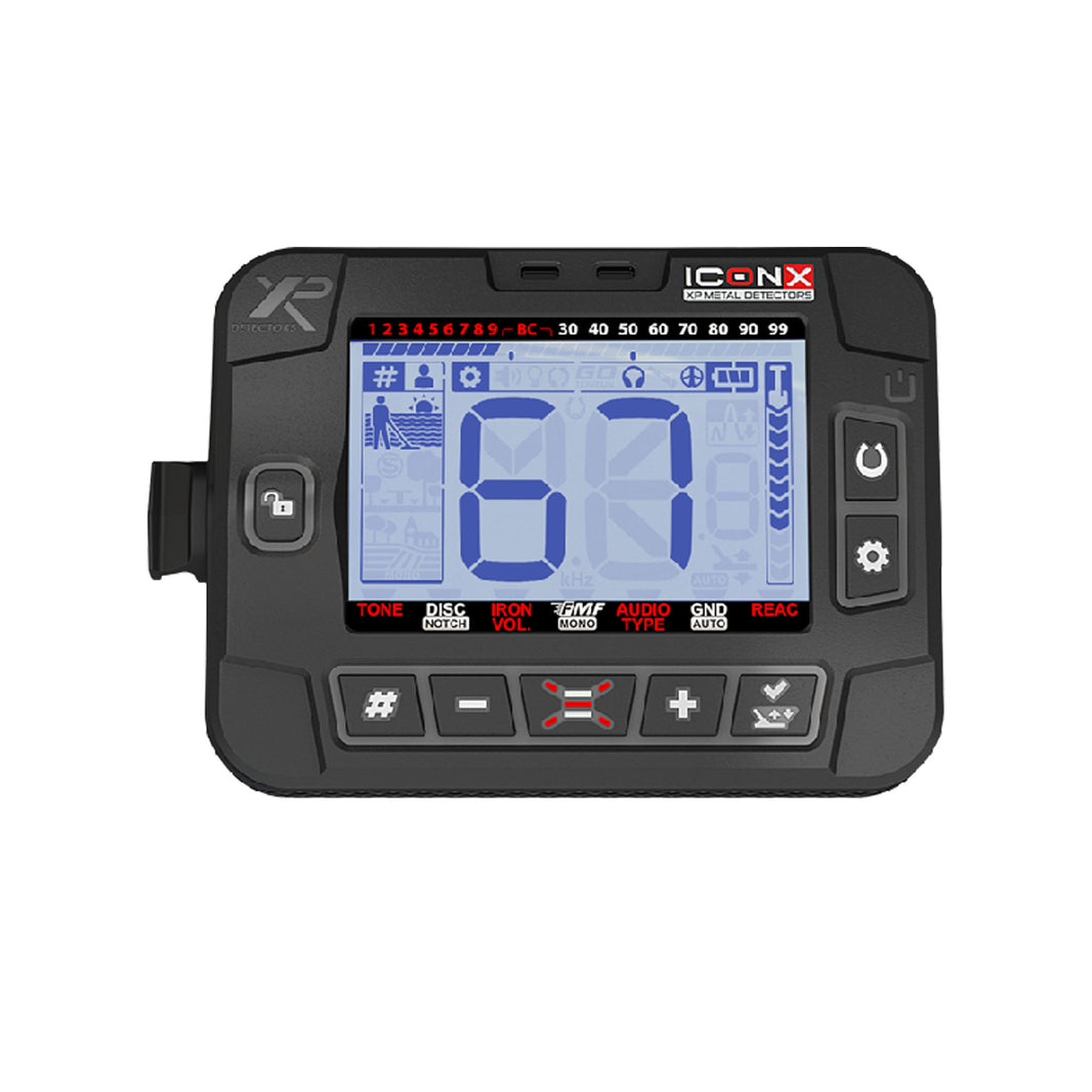 XP ICON X Remote Control - black and red with lighted screen