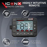 XP ICON X Remote Control with icons showing the different functions