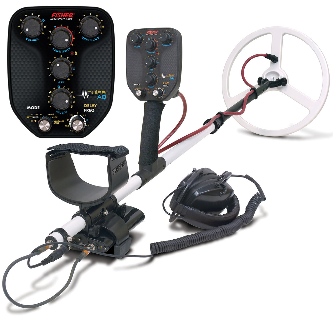 Fisher Impulse-AQ Limited pulse induction metal detector with 12.5-inch waterproof coil and control housing