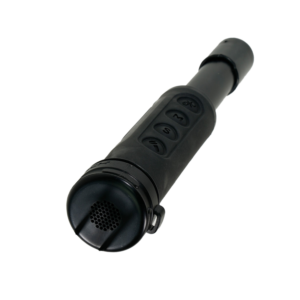 up close image of black pinpointer front view
