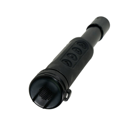 up close image of black pinpointer front view