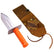 Quest Diamond digger with brown leather belt sheath combo set for metal detecting