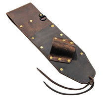 High Quality Brown Leather Sheath for PinPointer and Digging Tool- Left Sided